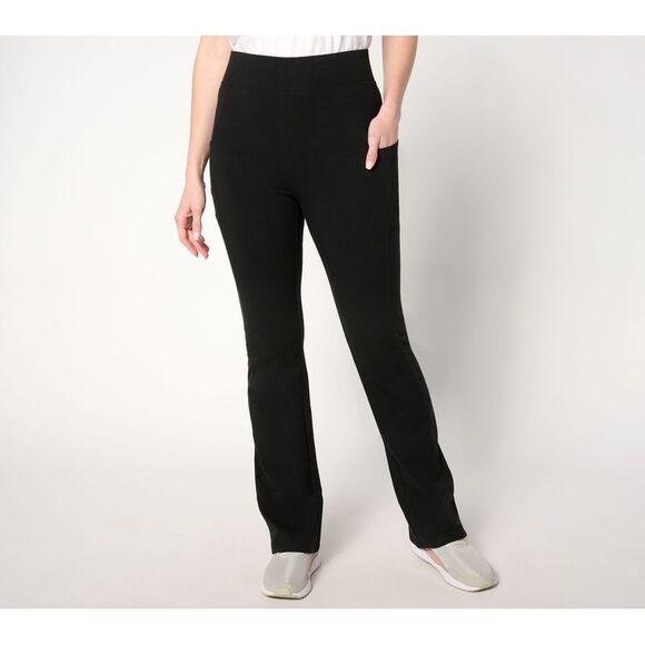 Denim & Co. Pants - Denim & Co. Women's Pants Sz 4XT Active Tall Duo Lightly Boot Pant Black A649606